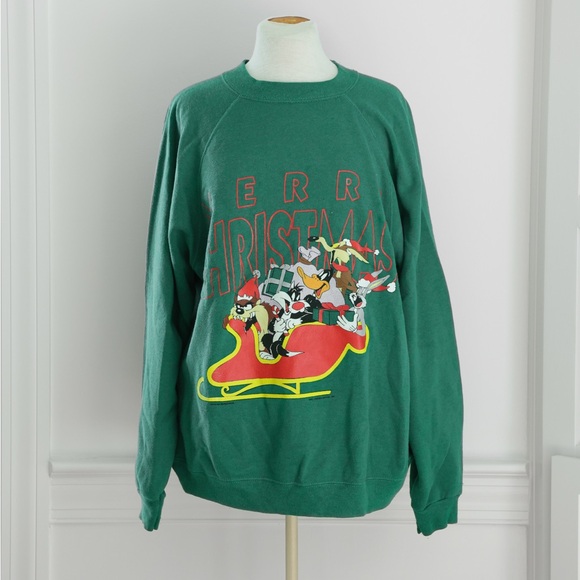 Hanes Other - Vintage Looney Tunes Christmas Crewneck Sweatshirt XL
